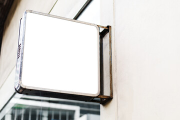 Sign png mockup in square shape for cafes and restaurants