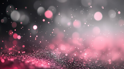 Wall Mural - shimmering pink texture with scattered black accents, abstract luxury background, bokeh effects and 