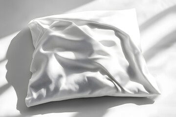 White pillow featuring a woman's face, intricately detailed with soft, lifelike textures