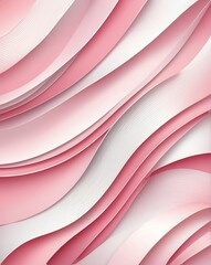 Poster - Abstract ribbon pattern with gradient from blush pink to white