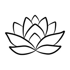 Sticker - Lotus Flower Icon Vector