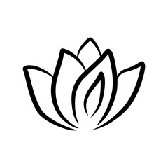 Wall Mural - Lotus Flower Icon Vector