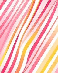 Sticker - Candy stripe pattern with gradient of pale pink to soft yellow