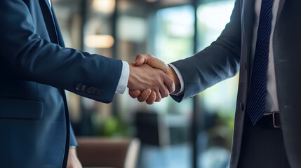 Canvas Print - Closeup of handshake of business partners