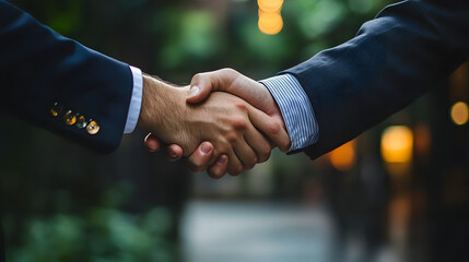 Wall Mural - Closeup of handshake of business partners