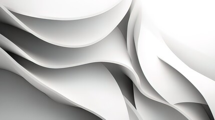 Abstract White Curvy Background