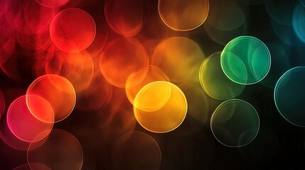 Wall Mural - Abstract Rainbow Bokeh Background