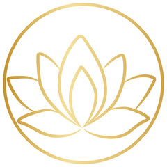 Lotus Gold Icon Flower