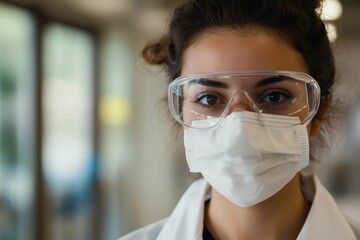 Poster - a medical worker in a mask