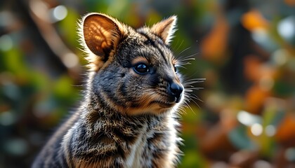 Dreamlike quokka in a whimsical landscape