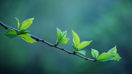 Wall Mural - close up of a branch with paper growing out of it instead of leaves