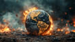 © Bluesky60 - Global warming burning fire in the world.