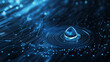 © Rabil - A digital background with a water drop. The image uses abstract lines that look like circuits. It's a vector illustration, meaning it can be resized without losing quality.