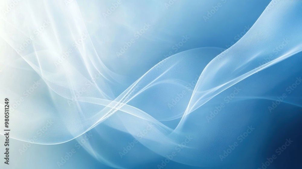 Soft gradient blue abstract background with subtle light flares and ...