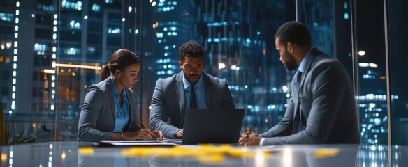 The Team in Office Meeting