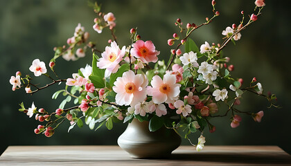 Wall Mural - Exquisite flower art, blooming beauty in an instant, fragrance fills the air, feel the charm of nature.