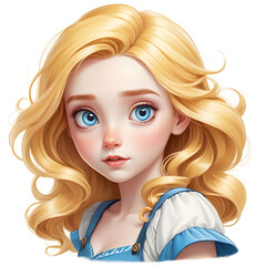 yellow hair blue eyes cartoon women