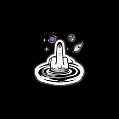 middle finger logo| design/logo