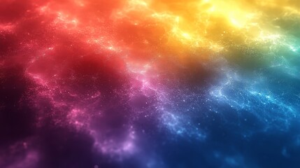 Wall Mural - Abstract Rainbow Gradient Background with Glowing Particles