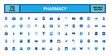© Rubbble - Pharmacy colorful icons set. Color editable vector icon collections. Filled icon set. Solid colors icon pack. Glyph icon for web and ui. Editable vector.
