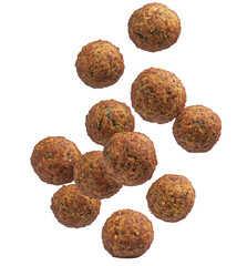 Falafel balls isolated on white background