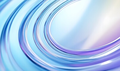 Sticker - Blue and purple Abstract glass shape with colorful refraction effect, background with curved lines, a light blue and sky-blue gradient, illustration wallpaper, Transparency, 