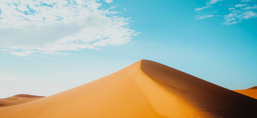 Wall Mural - Sand dunes. Desert landscape with beautiful sand dunes and blue sky