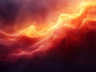 Wall Mural - Abstract Fire and Smoke Waves