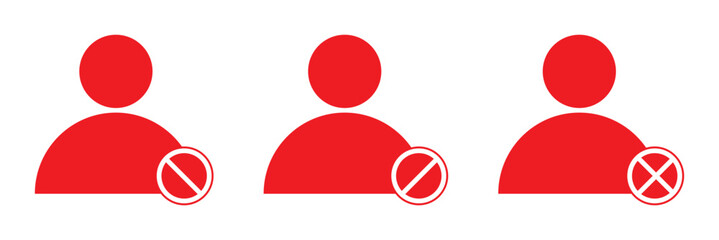 Vector illustration of the Forbidden sign in red ink stamp