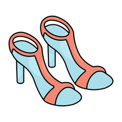 Sticker - A colored design icon of shoes