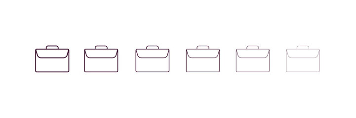 book bag outline icon. linear vector from fashion concept. 6 different line style book bag icon incl