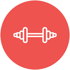 Sticker - Dumbbell vector icon illustration of Lifestyles iconset.