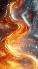 Wall Mural - abstract liquid art background with swirling metallic colors creating a mesmerizing and fluid digita