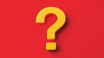 Canvas Print - vibrant question mark design, a striking flat illustration featuring a dynamic question mark in bold