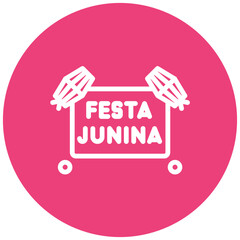 Wall Mural - Festa Junina Sign vector icon illustration of Festa Junina iconset.