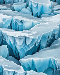 Poster - Glacial ice pattern with blue to clear white gradient