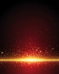 Poster - Glowing sparkles with gradient of yellow to dark red