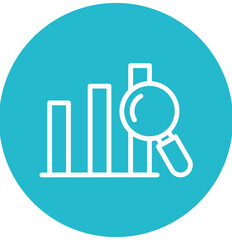 Sticker - Analysis vector icon illustration of Business Analytics iconset.