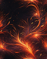 Canvas Print - Intense sparks pattern with red to bright orange gradient