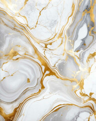 Poster - Polished marble texture with white to pale gold gradient