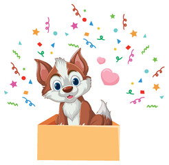 Poster - Puppy in a Box Celebration