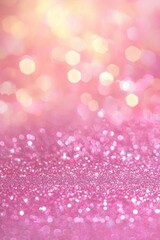 Wall Mural - Beautiful pink color glitters for background, with bokeh