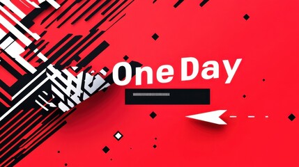 Bright Black Friday banner with bold text on vibrant red background and zebra-striped sphere for marketing promotions