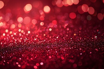 Beautiful red color glitters for background, with bokeh