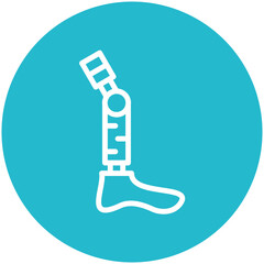 Poster - Robot Leg vector icon illustration of Robotics iconset.