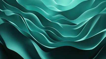 Sticker - Abstract wavy patterns in teal and black create a fluid design.