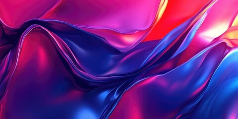 Canvas Print - Abstract flowing waves of vibrant colors and textures.