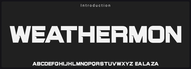 Wall Mural - modern bold futuristic vector font. typography urban style alphabet fonts for fashion, sport, techno