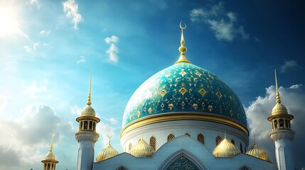 Mosque Dome Under a Sunny Sky