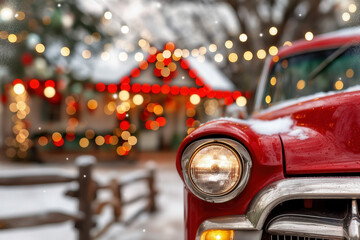 Canvas Print - Christmas Car